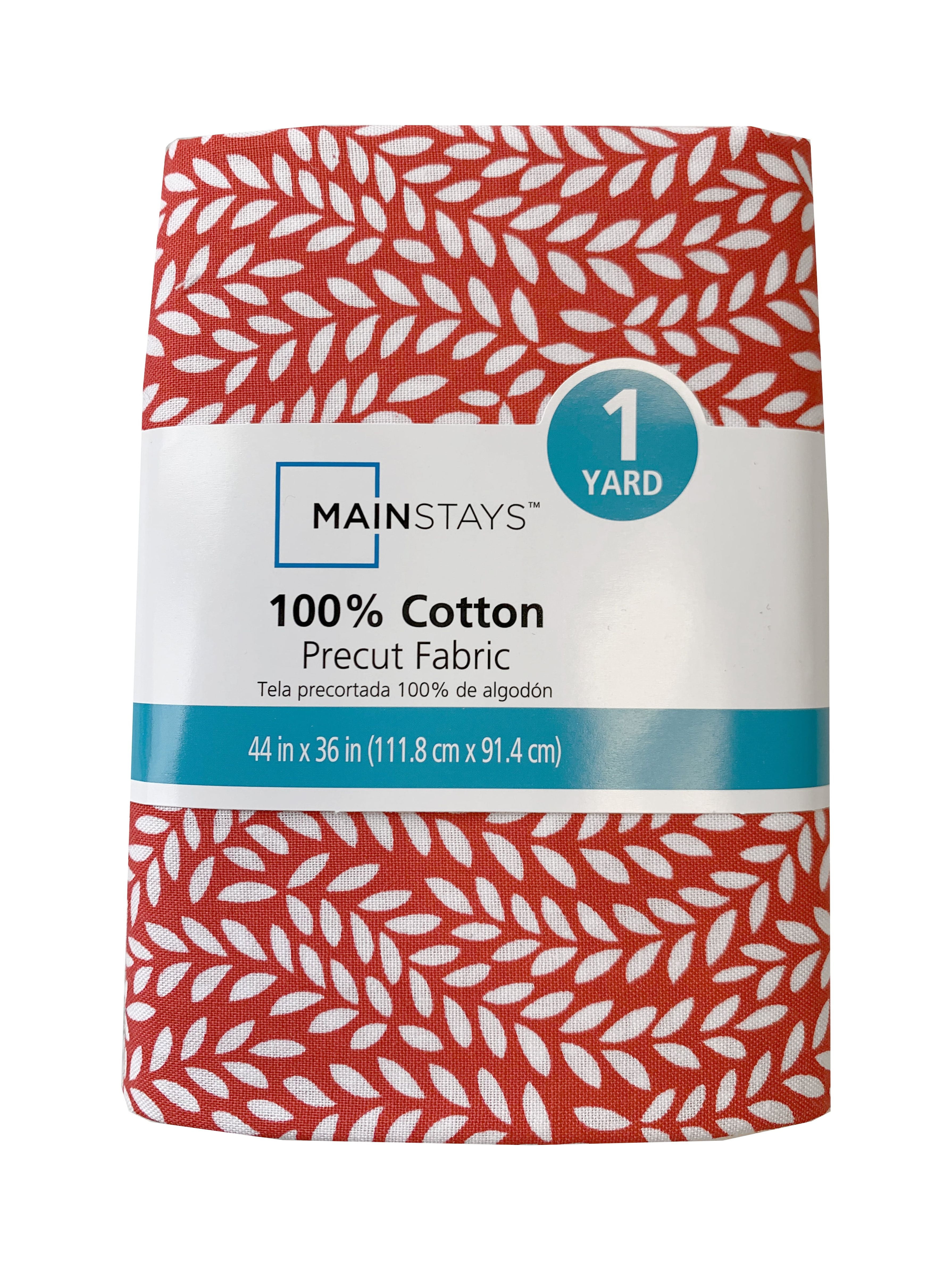 Mainstays 100% Quilting Cotton Fabric, Red Vine, 44" x 1 yard precut