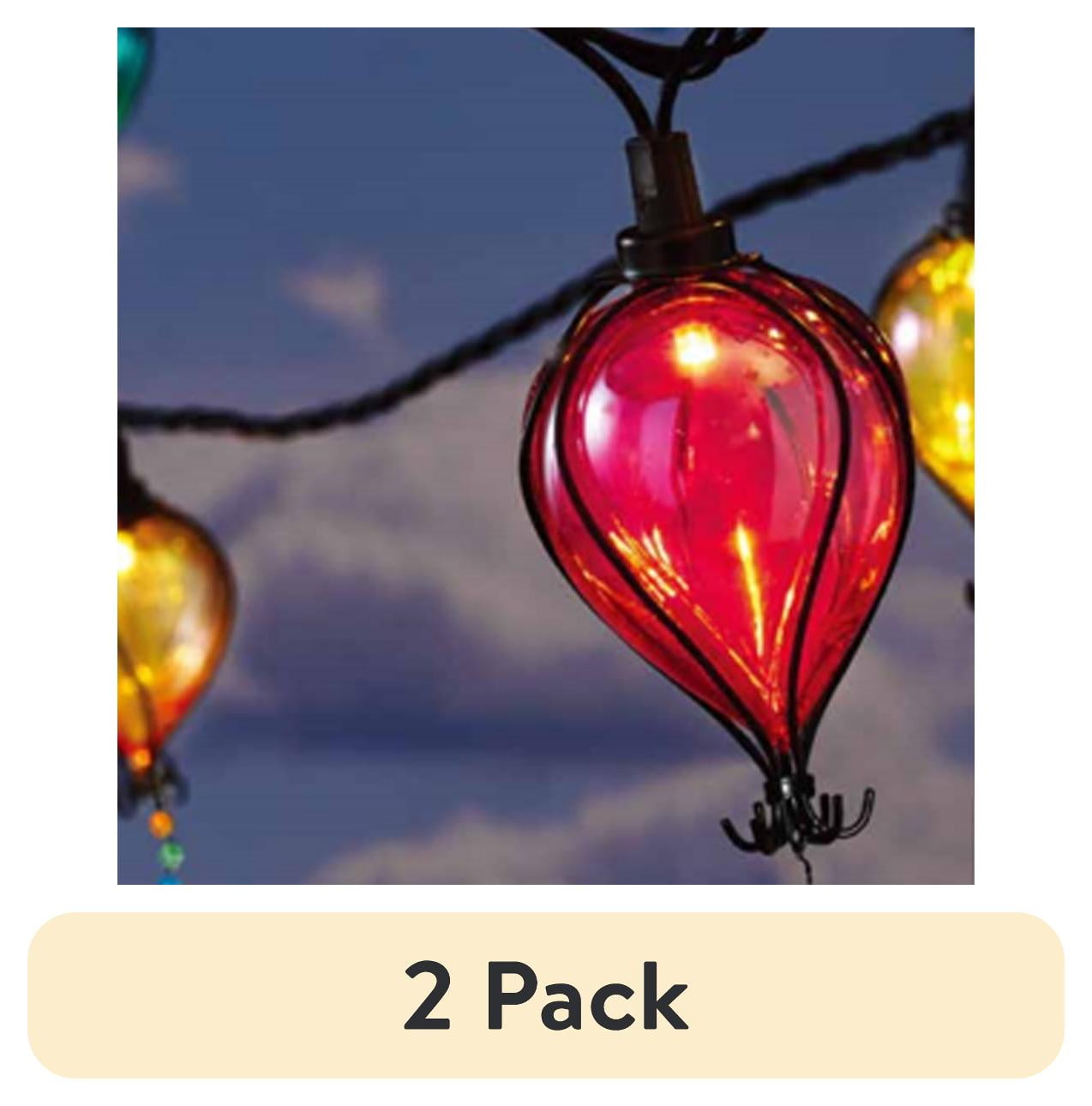7.4ft Multicolor Balloon Shape LED Outdoor String Lights