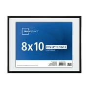 Mainstays – 8x10 Picture Frame – Black Front Loading Float Frame Wall or Tabletop Photo Frame