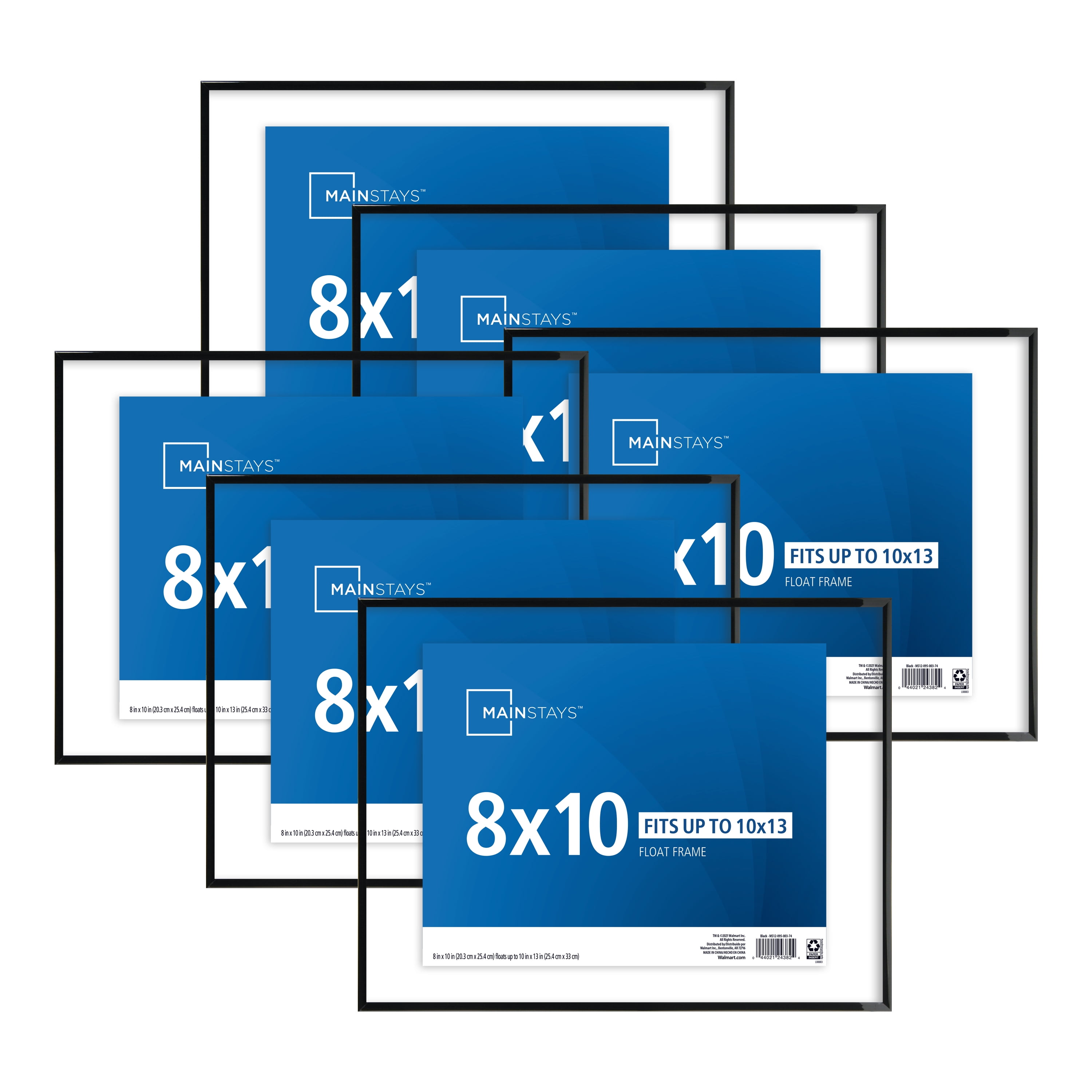 Mainstays 10x13 Flex Float Frame, Set of 6