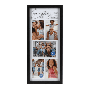 Mainstays Black Multi-Size Collage Photo Frame Wall Display 5-Opening 1-pack