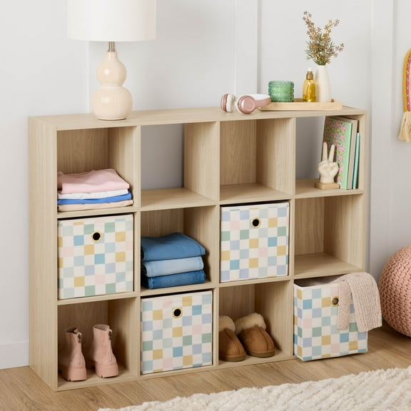 Mainstays 12 Cube Storage Organizer, Spring Pine