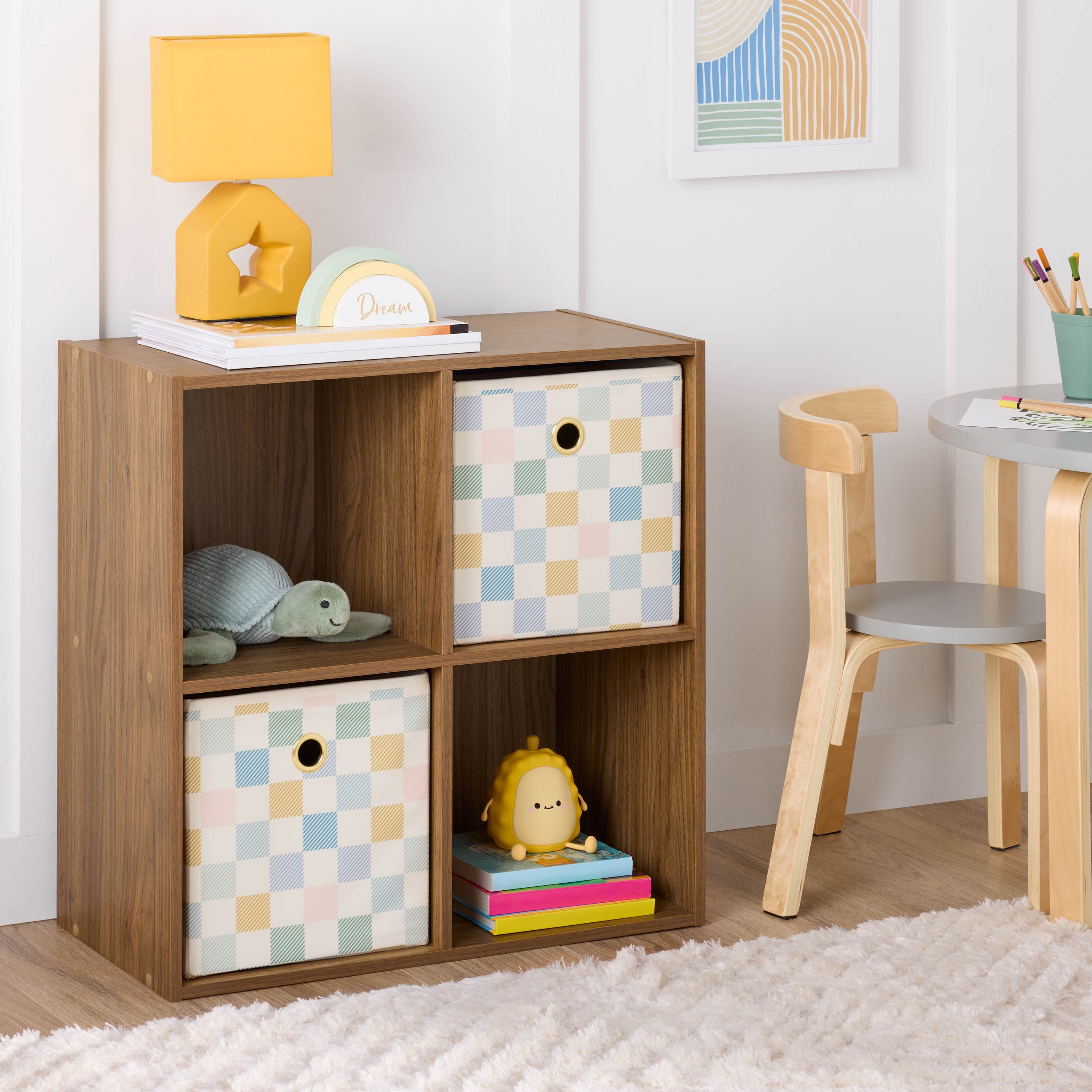 Mainstays 4 Cube Storage Organizer, Warm Walnut - Walmart.com