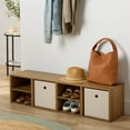 thumbnail interactive-video image 1 of Mainstays 4 Cube Vertical Storage Organizer, Warm Walnut, 1 of 9