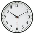 thumbnail image 1 of Mainstays 11.5” Quartz Black & White Schoolhouse Wall Clock with Red Second Hand, 1 of 7