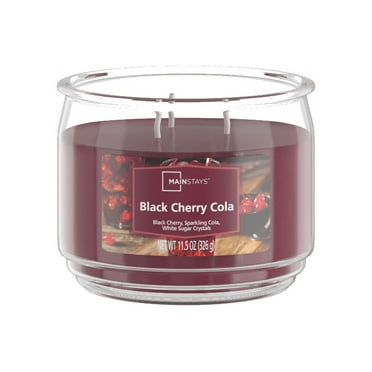 Mainstays 11.5oz Black Cherry Cola 3-Wick Glass Jar Candle