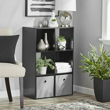 Mainstays 6 Cube Storage Organizer, Black