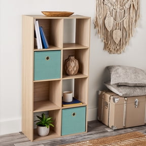 Mainstays 8 Cube Storage Organizer Bookcase, Spring Pine