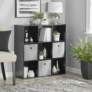 Mainstays 9 Cube Storage Organizer, Black
