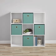 Mainstays 9-Cube Storage Organizer Bookcase, White
