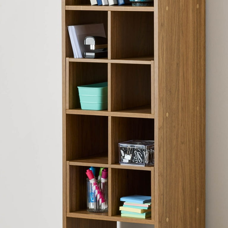 Mainstays Cube Storage Quad Inserts, Set of 2, Warm Walnut