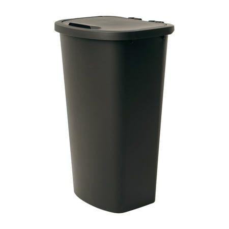 Mainstays Kitchen Trash Can, 11 Gallon Plastic Garbage Bin with Lift Top Lid, Black