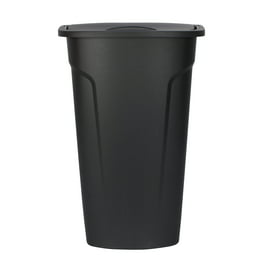Hefty 12 Gallon Trash Can, Plastic Slim Lockable StepOn Kitchen Trash Can,  Black 