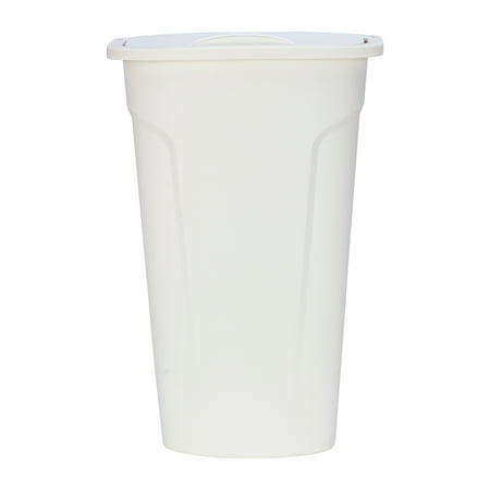 Mainstays 11 Gallon White Lift Top Kitchen Trash Can, Plastic
