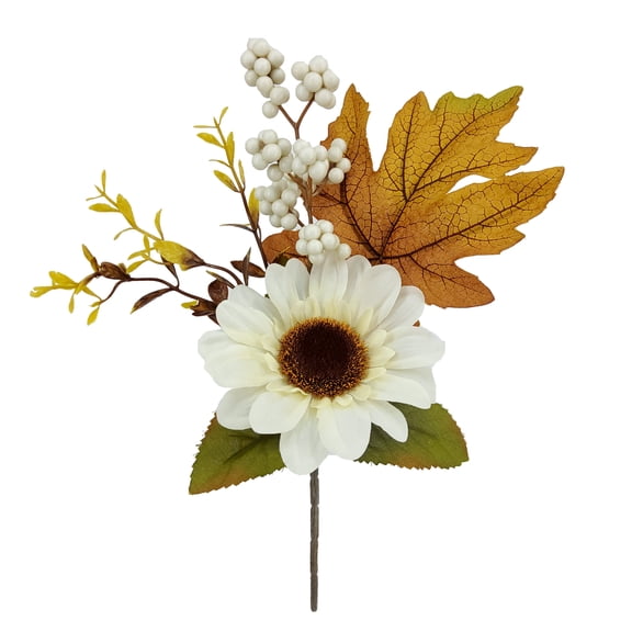 Mainstays 11" Indoor Artificial Cream Sunflower Floral Pick