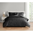 thumbnail image 1 of Mainstays 11-Piece Bed in a Bag Comforter Set with Sheets, Black Satin, Full, Unisex, 1 of 12