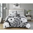 thumbnail image 1 of Mainstays Reversible Bed-in-a-Bag Bedding Set, 11-Piece, King, Black and White Floral, 1 of 13