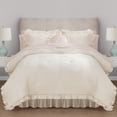 thumbnail image 1 of Mainstays All in One Reversible Comforter and Sheet set- 11 Piece, Queen, Cream Ruffle, 1 of 14