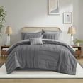 thumbnail image 1 of Mainstays All in One Reversible Comforter and Sheet set- 11 Piece, Queen, Grey Texture, 1 of 11