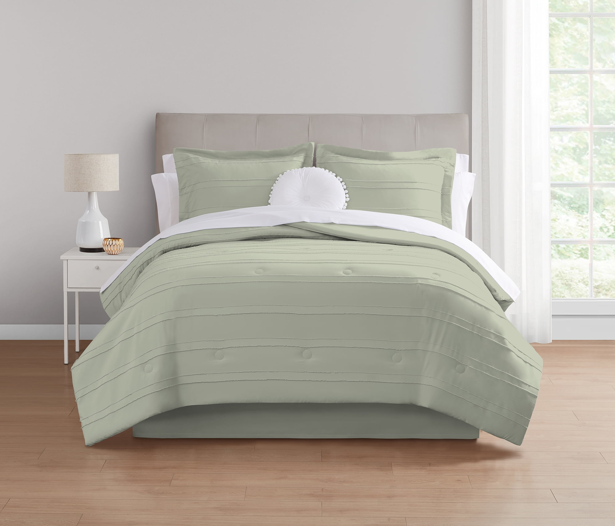 Mainstays 11-Piece Bed in a Bag Comforter Set with Sheets, Soft Sea ...