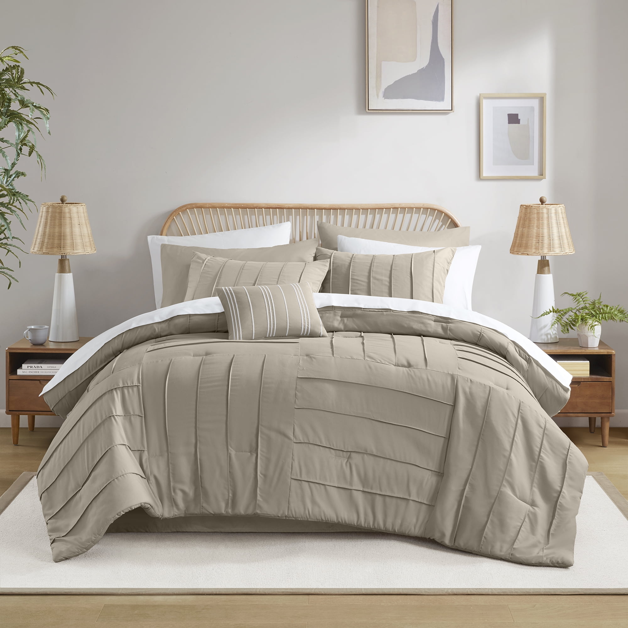 Comforter Case とSheet Mainstays All in One Reversible Comforter and Sheet set- 11 Piece