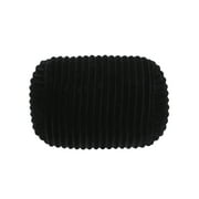 Mainstays 11" x 10" Black Ribbed Flannel Bolster Decorative Pillow