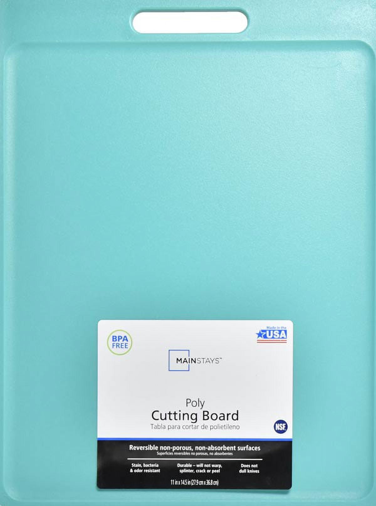 Mainstays 11" x 14.5" Mint Poly Cutting Board