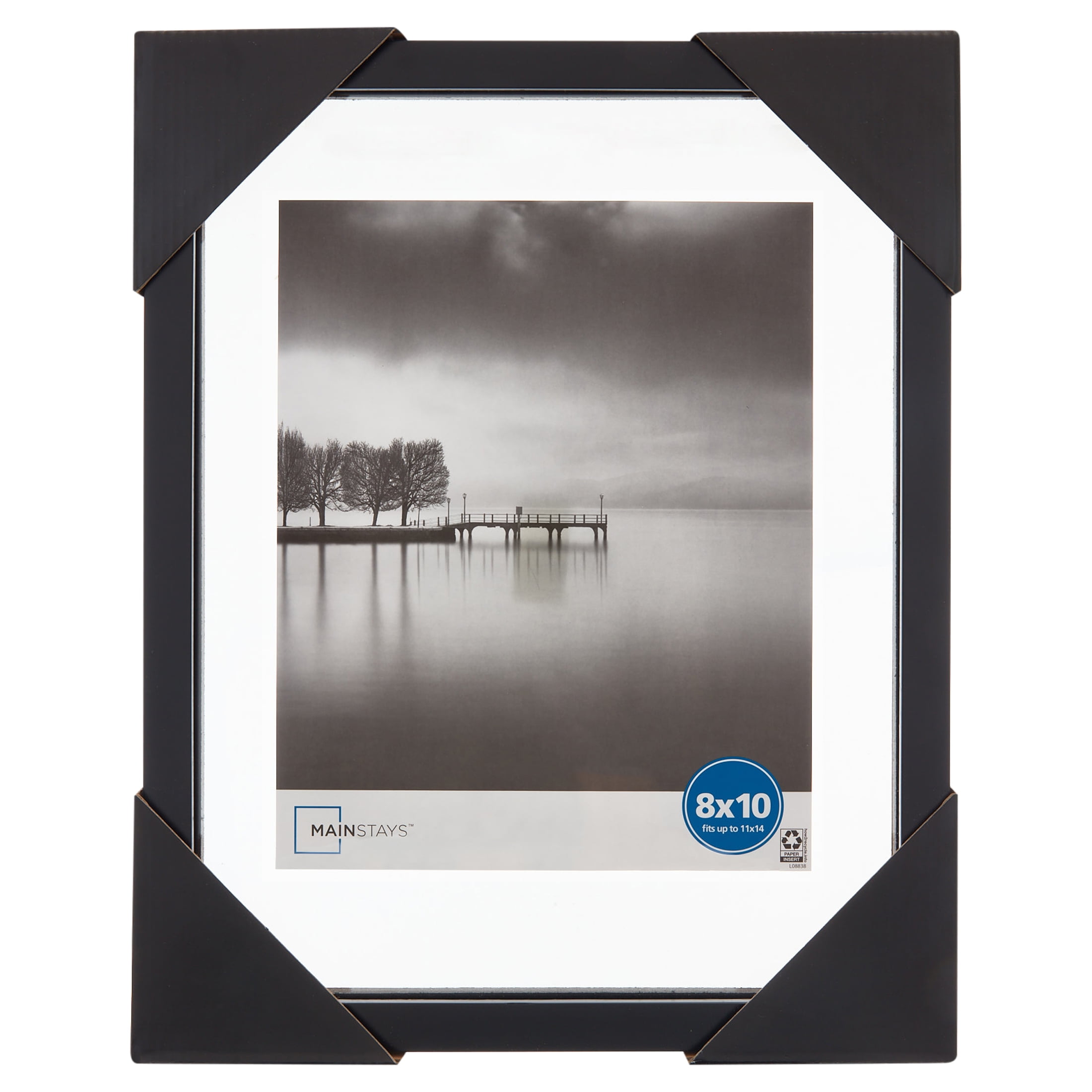 Mainstays Museum 16x20 Matted to 11x14 Flat Wide Gallery Picture Frame,  Mahogany 