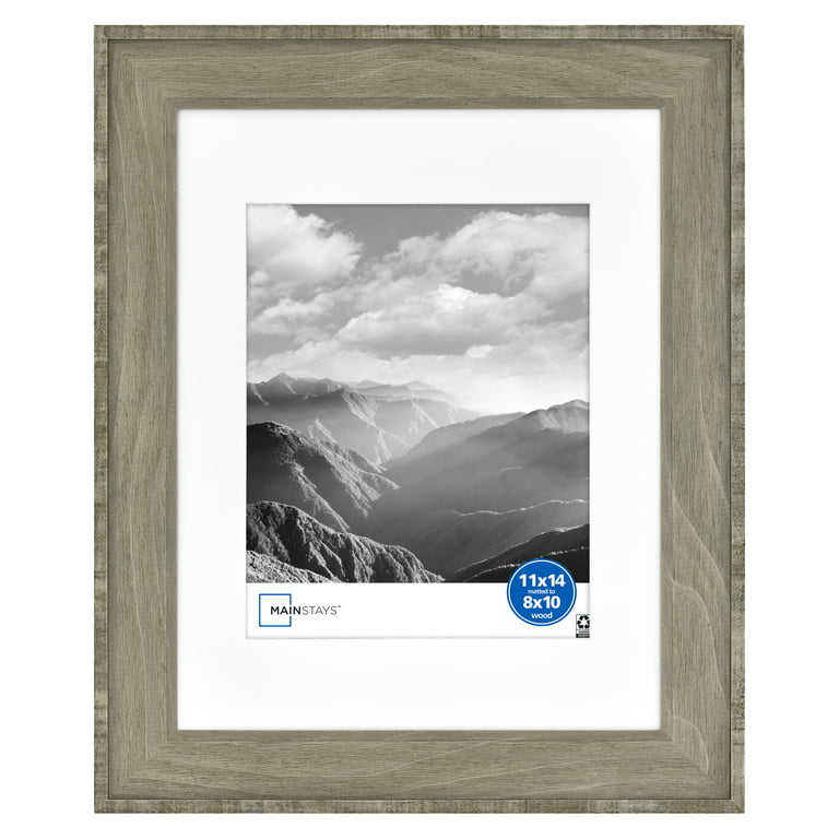 Rustic 11x14 Frame With Mat for 8x10 or 8 1/2x11 or 8x12