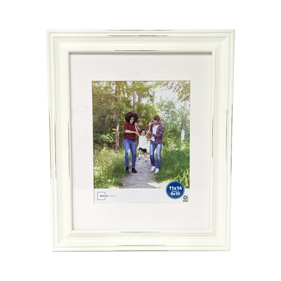 Mainstays – 8x10 Picture Frame – Distressed White Matted Gallery Wall Photo Frame