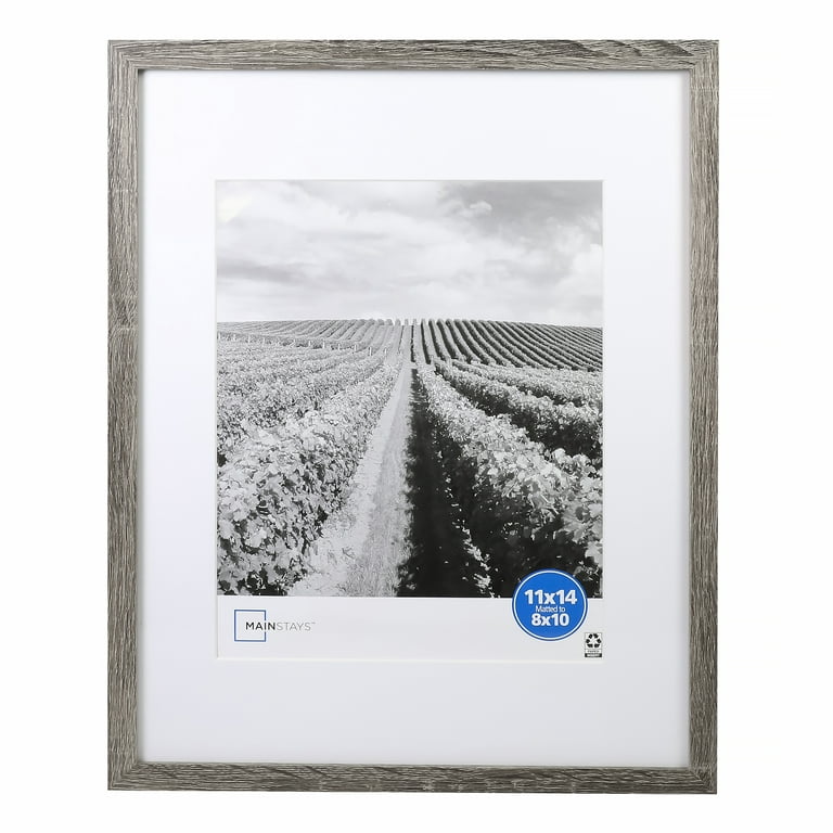 11x14/8x10 Gray Matted Picture Frame