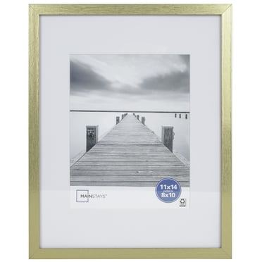 Mainstays 11x14 Matted to 8x10 Linear Gold Gallery Picture Frame