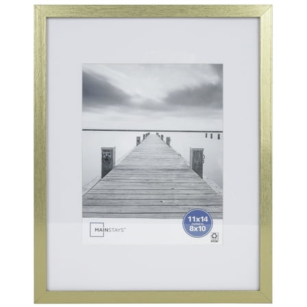 Mainstays – 8x10 Picture Frame – Gold Gallery Linear Program Wall Photo Frame