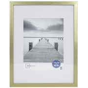 Mainstays 11x14 Matted to 8x10 Linear Gold Gallery Picture Frame