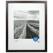 Mainstays 11 x 14 Brown Gallery Picture Frame, Matted to 8 x 10