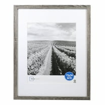 Mainstays 11x14 Matted to 8x10 Linear Picture Frame, Rustic Gray