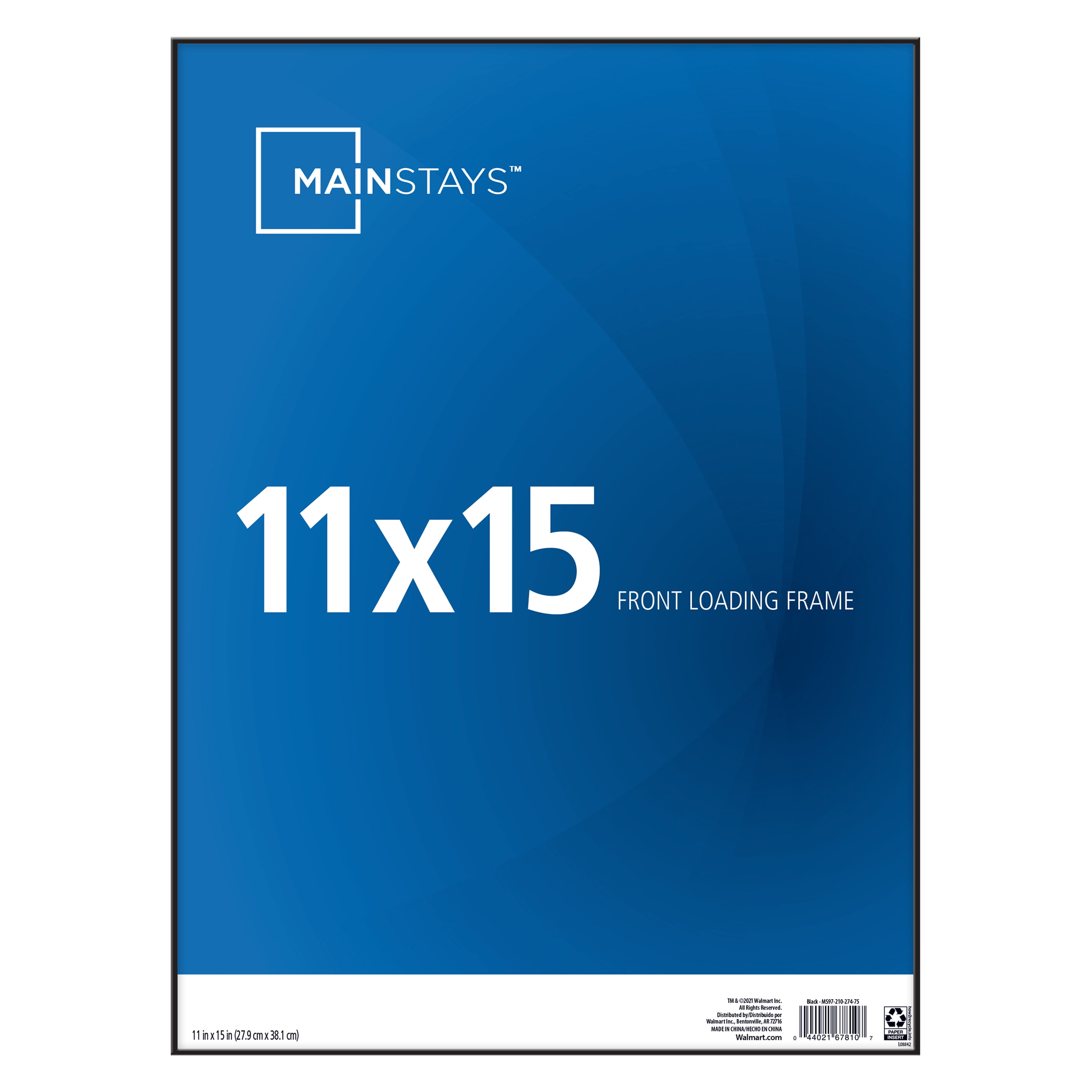 Mainstays 11x15 Front Loading Wall Picture Frame, Black  (图1) Mainstays 11x15 Front Loading Wall Picture Frame, Black  (图1)