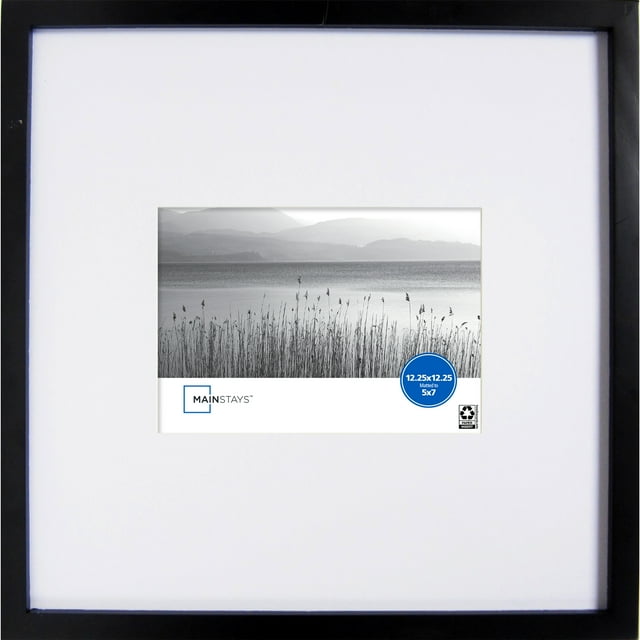 Mainstays 12.25x12.25 Matted to 5x7 Linear Gallery Wall Picture Frame