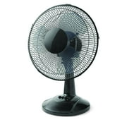 Mainstays 12-Inch Table Fan with Adjustable 3-Speed Settings and Oscillation, Black, FT30-8MBB