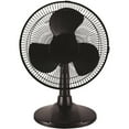 Mainstays 12" 3-Speed Oscillating Table Fan, New, FT30-13PB, Black