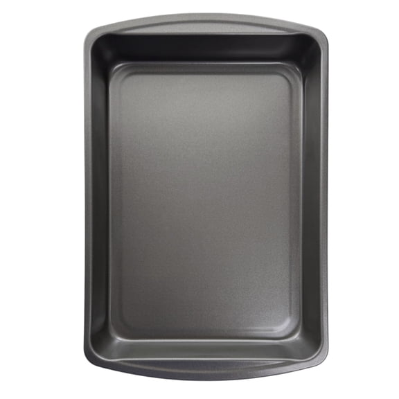 Mainstays 12.7" x 8.9" x 2" Oblong Nonstick Baking Cake Pan, Gray