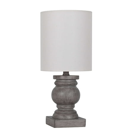 Mainstays 12.75" Polyresin, Weathered Wood Finish Mini Lamp
