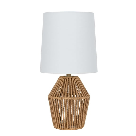 Mainstays 12.75" Rope Mini Lamp, Brown, 5.75 x 6.5 x 6.5" Lamp Shade
