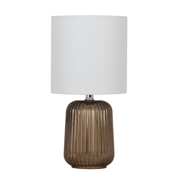 Mainstays 12.75 in Brown Glass Table Lamp