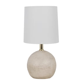 Mainstays 12.75 in White Ball Table Lamp with White Shade