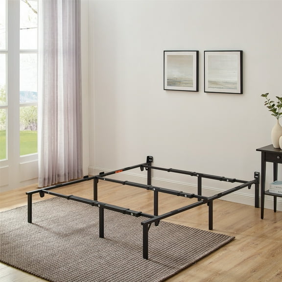 Mainstays 12" Black Adjustable Twin-King Metal Bed Frame