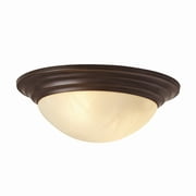 Mainstays 12" Classic Flush Mount Ceiling Light, Bronze Finish Frosted Glass Shade, Bulb Not Included