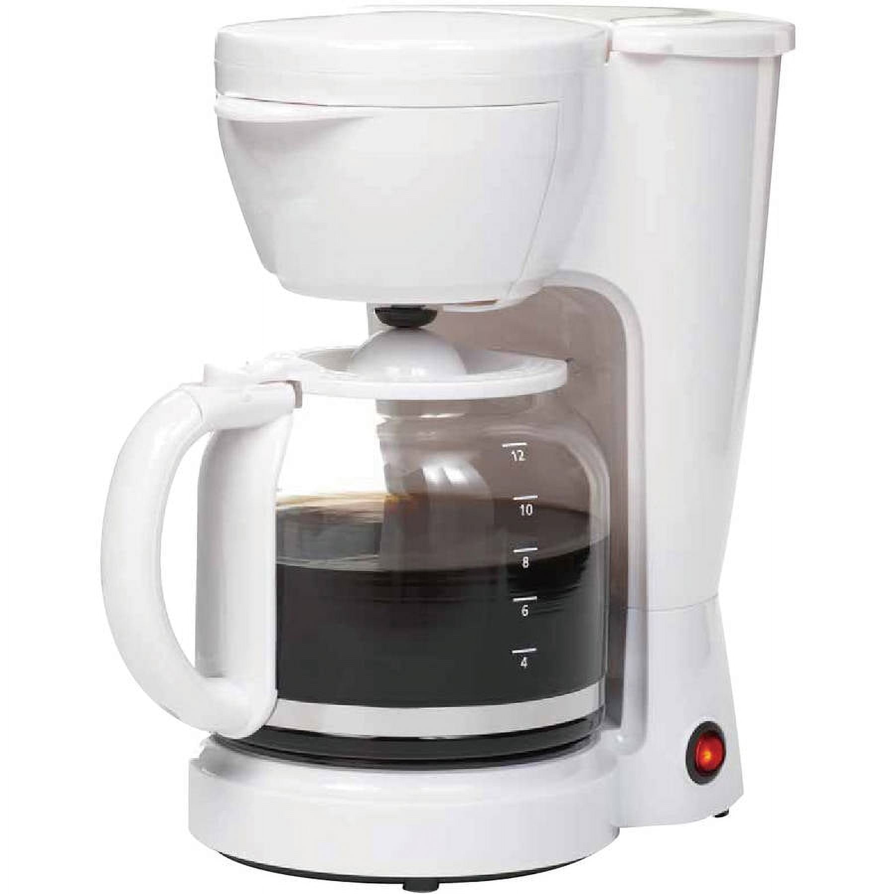 12-Cup Drip Coffee Maker with Reusable Filter & Coffee Scoop, Large  Capacity, Bl