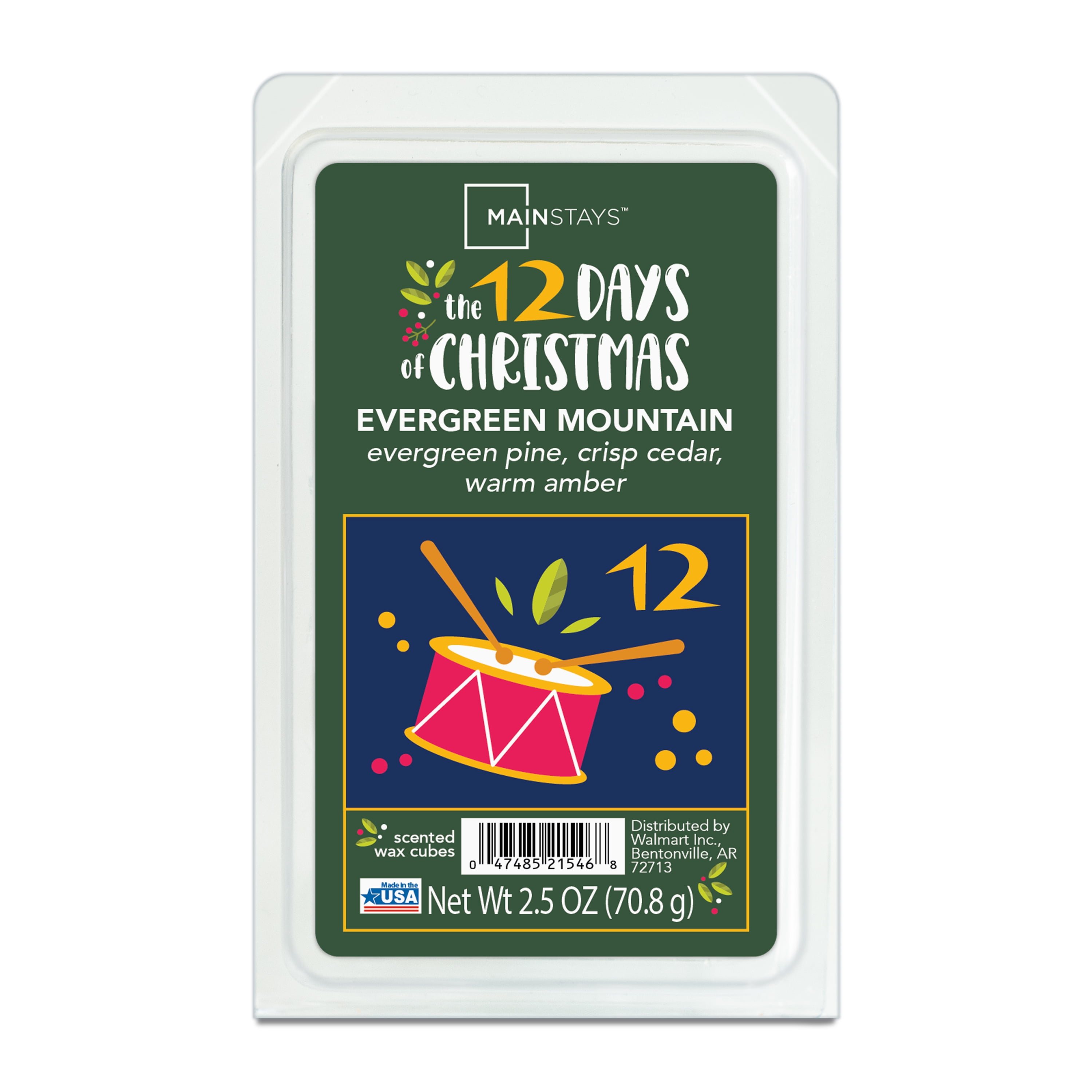 Mainstays 12 Days Of Christmas, Country Holiday Scented Wax Melts, 1.25oz -  Day 6 