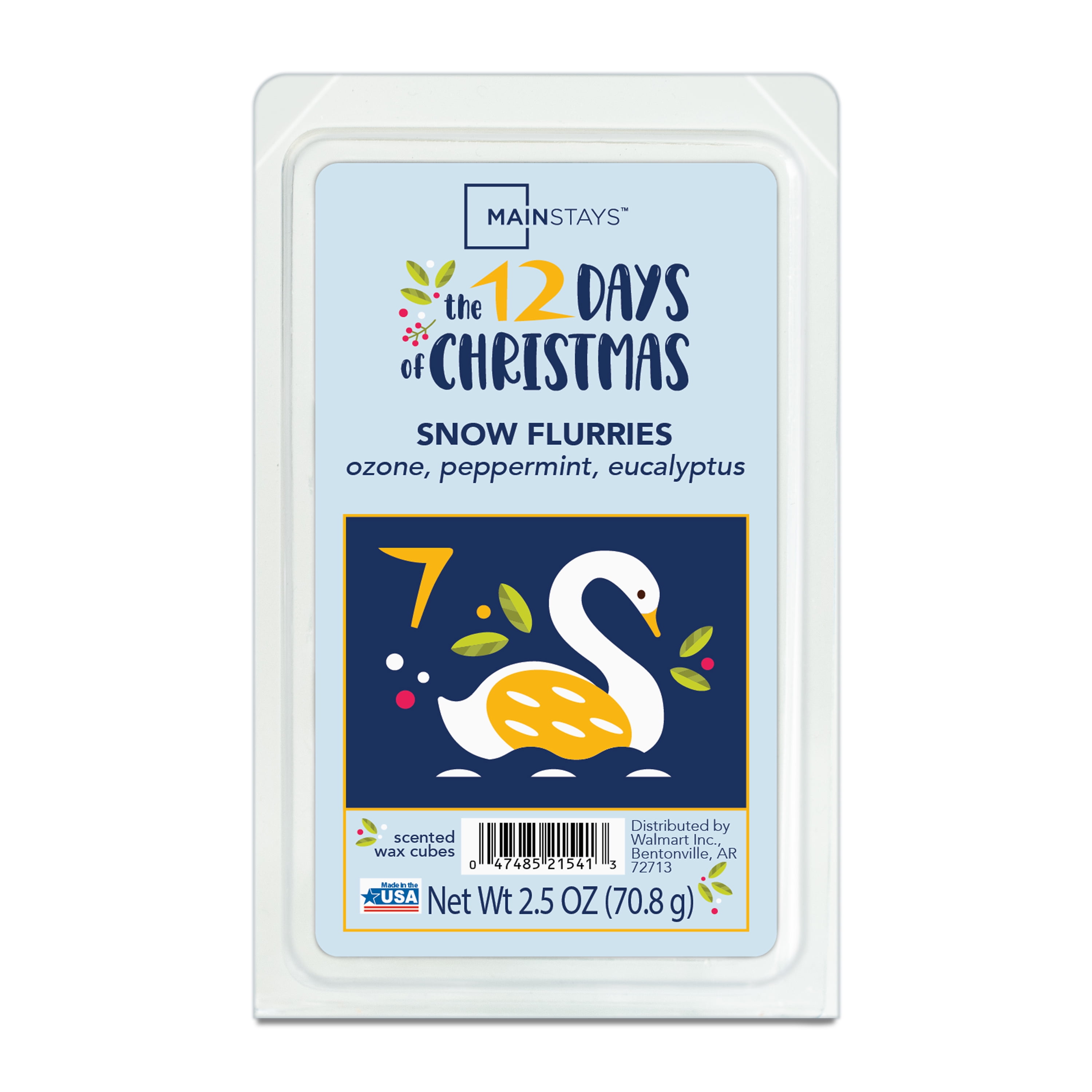 Mainstays 12 Days Of Christmas, Snow Flurries Scented Wax Melts, 1.25oz -  Day 7 